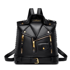 Sfly Women Satchel Chain Strap Shoulder Bag Leather Crossbody Handbags Ladies Evening Clutch Purse Unique Cute Jacket Bag, Black, Medium, Women's Fashion Backpack Leather Purse Unique Cute Jacket Bag