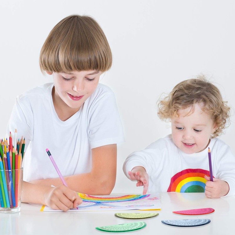 24 Pack Plastic Protractors Math Protractor 180 Degrees 4 Inch