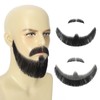 Fake Beard and Mustache Handmade with Human Hair, Full Beard