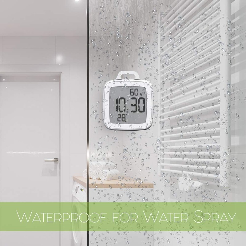 BALDR Digital Shower Clock with Timer | Waterproof Design, Perfect