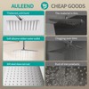 AULEEND Square Rain Shower Head, High Flow Stainless Steel,Work with