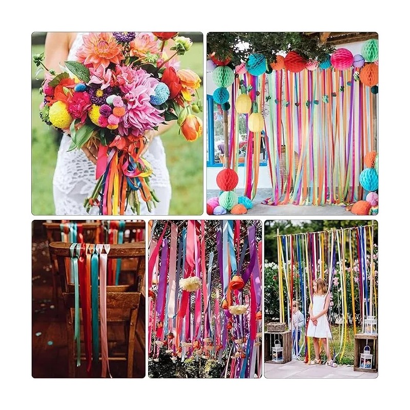 DREAMINHEART Cinta Popotillo, 10 Rollos, 3.8 Cm, 225 Metros