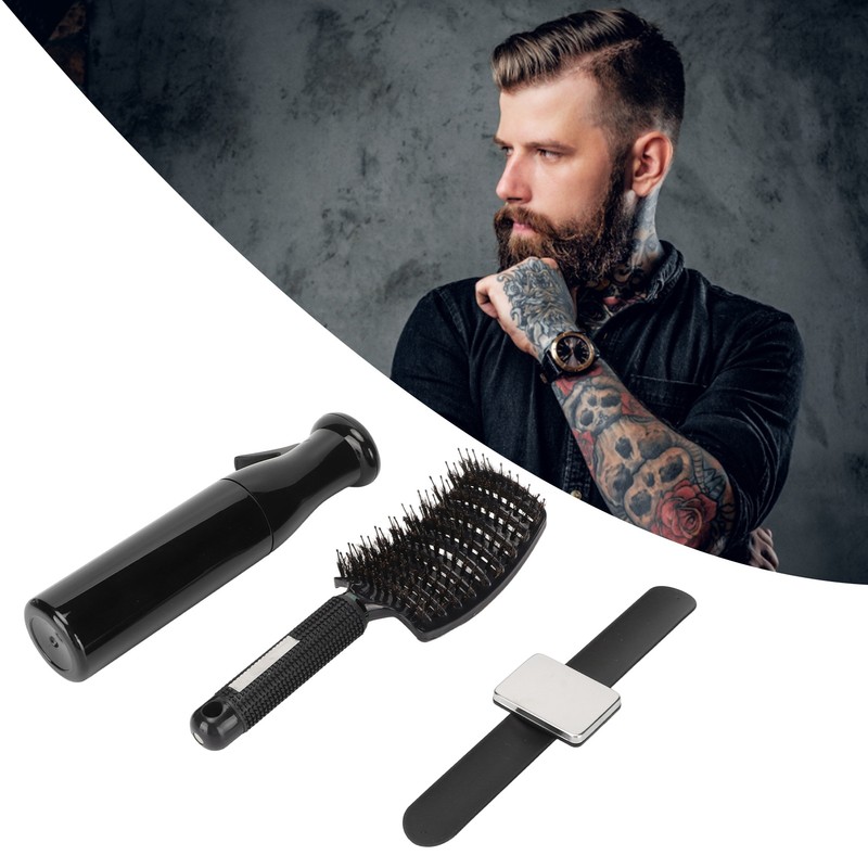 Detangling Curved Vent Brush Spray Bottle Hair Clip Pin Wristband