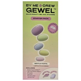 By Me & Crew Gewel Gentle Pastel Semicured Gel Nails Starter Kit with UV Light
