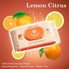 WONDERFUL Flushable Butt Wipes, Lemon Citrus 100% Plant-Based Wet Wipes
