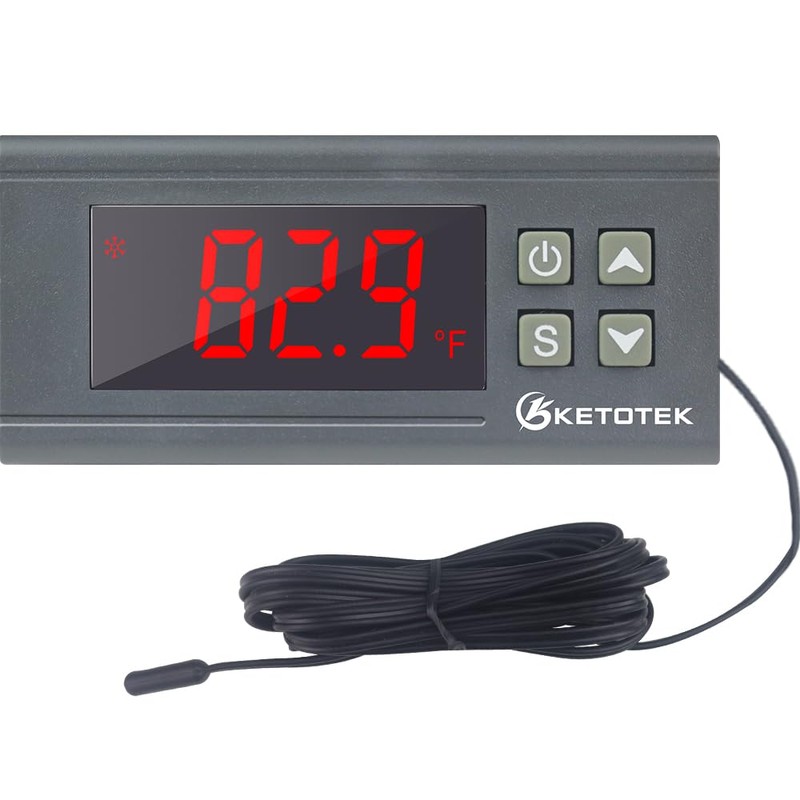 KETOTEK Controlador Digital de Temperatura AC110V 10A Termostato Fahrenheit con