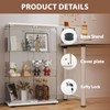 FANYUSHOW Glass Display Cabinet with Double Door and Lock, Quick-Install
