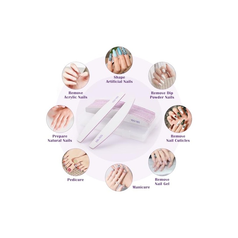 Geeric Nail Polish 14 Piezas Limas Bloque U?as