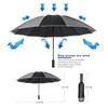 OXTXO Compact Umbrella Windproof Strong,Reverse Close Inverted Travel Umbrella,Auto Open/Close,10