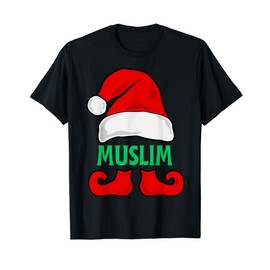 Muslim Claus Funny Christmas Jumper Nickname Pyjamas T-Shirt, black
