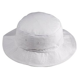 Big Accessories Men's Sewn Eyelets Crusher Bucket Cap, White, One Size