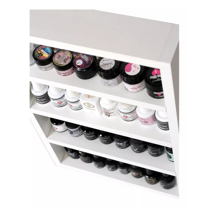 Harta Madera 2 Esmalteros Organizador Maquillaje Jugueteros Minimalista