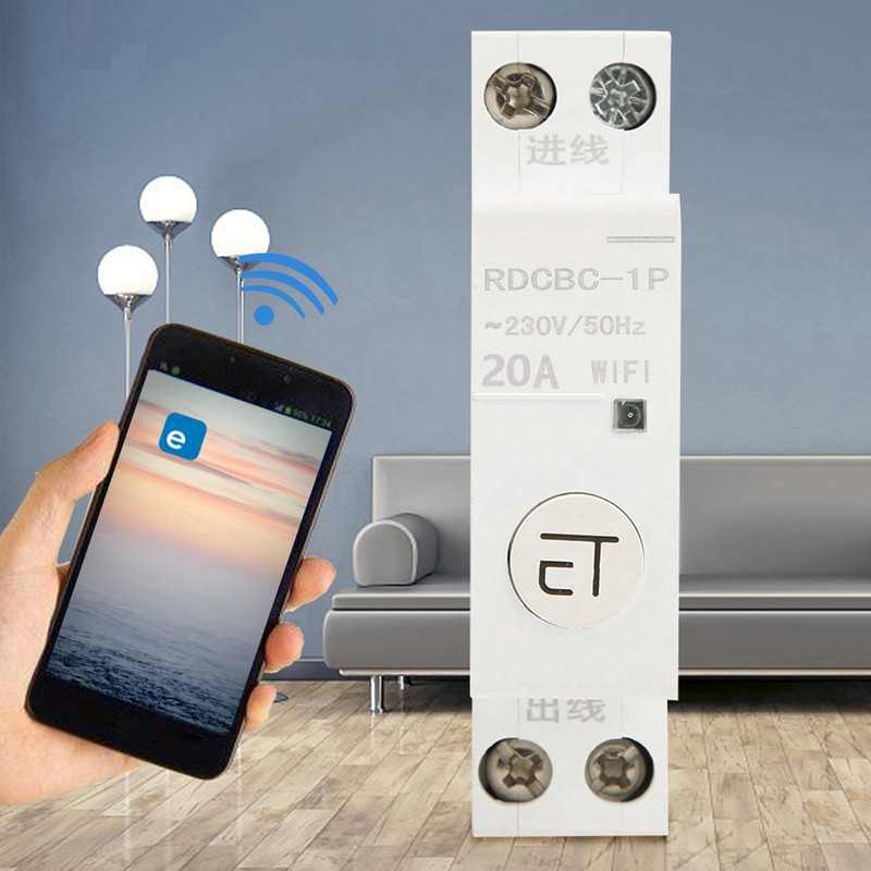 Intelligent WIFI Circuit Breaker Remote Control Switch for Distribution Box