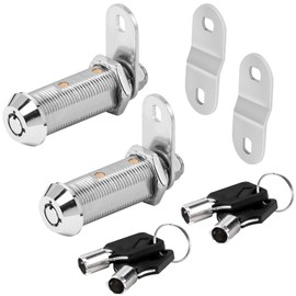 Sissinda Cam Locks RV Storage Locks Keyed Alike, 1-1/2” Fits on 1-1/4” Max Door Thickness, RV Compartment Locks for Camper Trailer Cabinet Locks with Keys (1-1/2 Inch 2Pack)