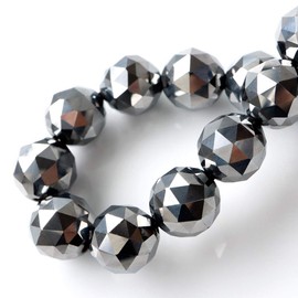 Gold Stone High Purity Terahertz Mineral Star Cut 100 Sides Bracelet, 0.4 inches (10 mm), 99.9999% Purity, Inner Diameter: Approx. 5.9 inches (15 cm)