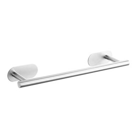 SEIDO Adhesive Towel Bar, Stainless Steel Towel Bar for Bathroom, 16 Inch Towel Racks for Bathroom, No Drilling Needed, Brushed Nickel