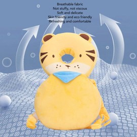 Baby Head Protector Backpack, Cartoon Toddler Head Pad, Soft Breathable Adjustable Cartoon Baby Head Protector Backpack Wear with Strap Safety Products for Walking