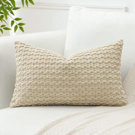 Artscope Corduroy Cushion Cover, Grainy Decorative Cushion Cover, 30 x 50 cm, Geometric Cushion Covers, Soft Sofa Cushion, Couch Cushion for Sofa, Bedroom, Living Room, Office, Home, Decorative, Set