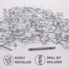 SKIR'CO (Pack of 300) Large Flange Aluminium Blind Rivets 4.0