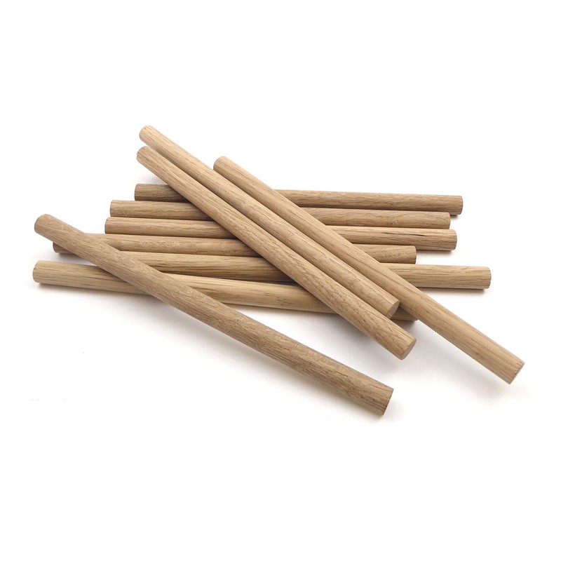 Premium Quality European Oak Dowel 200mm Long (12mm - Pack