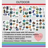 Tacomexi 107 Camping Stickers for Outdoor Adventure Sticker Packs Travel