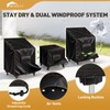 SUNICO Patio Furniture Covers 3 Piece Set,Outdoor Waterproof,Medium,Black