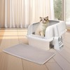 Henkelion Stainless Steel Cat Litter Box with Lid, 20" L