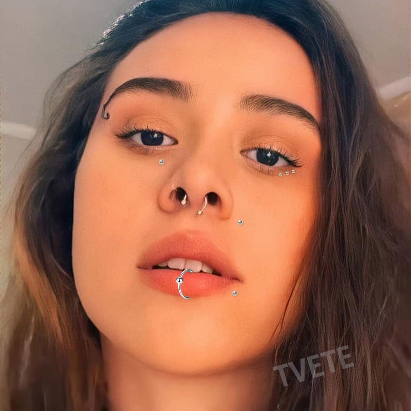 Sticker Earrings, Set of 9, Fake Mouth, Fake Earrings, Sticker
