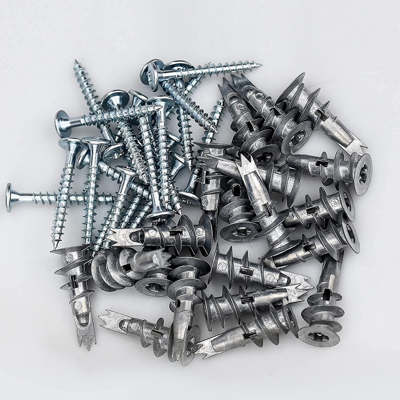 40 Pieces Zinc Drywall Anchor 20 Set Self Drilling Metal