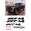 overlay 3PCS Gloss Black AT4 Emblem Sierra Fit 2019-2022 GMC