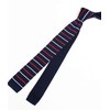 Men's Knitted Neck Tie Accessory Formal Necktie Navy Blue Red