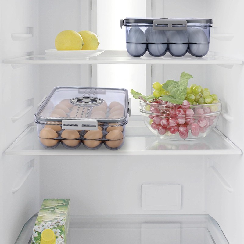 BTSKY Premium Plastic Egg Holder for Fridge - 24 Egg