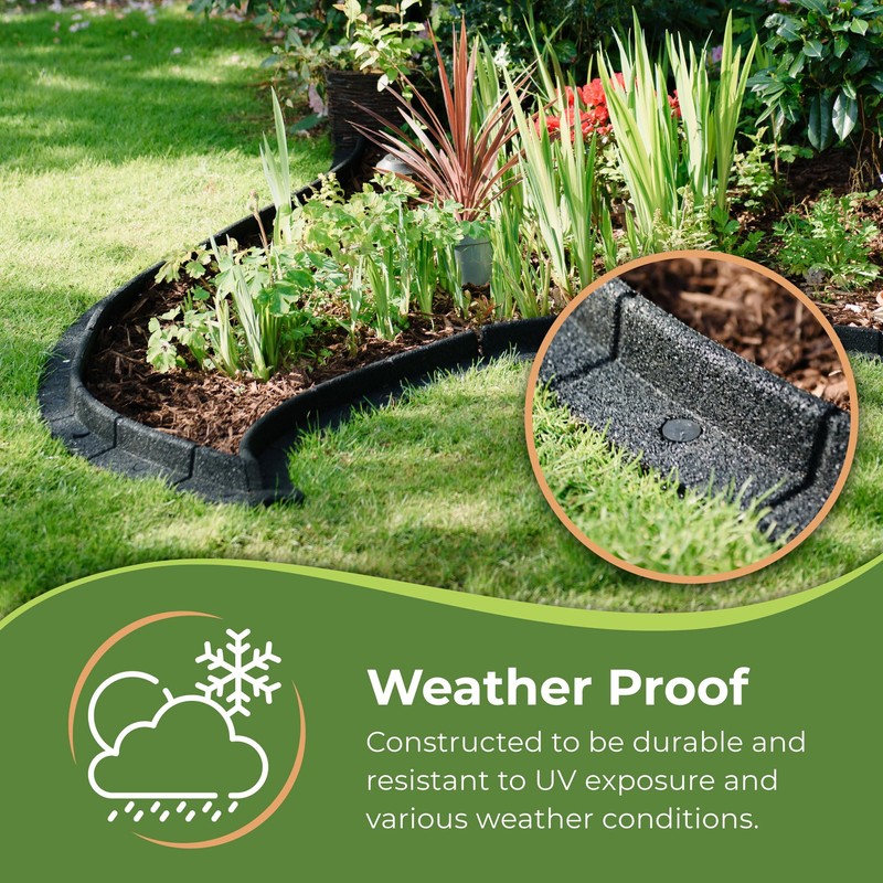 FlexiBorder Lawn Edging - 5 x BLACK Spare Garden Pegs