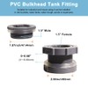 QuQuyi 1.5 Inch PVC Bulkhead Water Tank Connector Adapter Fitting
