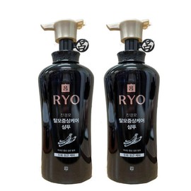 Ryo Jinyakmo 려 진결모 탈모증상케어 두피모근 한방 샴푸 490ml x 2개/ Re Jeongmo Hair Loss Care Scalp and Root Herbal Shampoo 490ml x 2 [Jin Kyul Mo Shampoo 490ml x 2pcs]