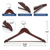 JS HANGER Multifunctional High Grade Solid Wooden Suit Hangers, Coat