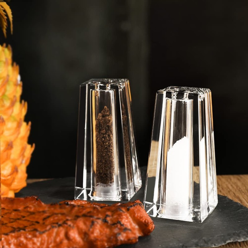 Maxistal Salt and Pepper Shaker Set Spice Dispenser Refillable Design