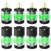Yomiuwo 4 Set Lighted Extension Cord Replacement Ends Male and