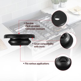 57049 Grates Grommets for Atwood Wedgewood Stove Parts Range Rubber Grommets Grate Foot Replacement RV Stove Top Range Grate Grommet Kit Gas Cooktop Rubber Feet Burner Grate Pad 4 Pcs