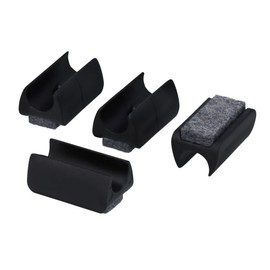 GleitGut 4 x clamping gliders for cantilever chair felt glides for swing chair round tube black with pin 10 mm