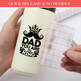 Transfer Tape for Vinyl Red Clear Alignment Grid Transfer Paper Tape Application Tape Perfect for Self Adhesive Vinyl for Signs Decals Stickers Walls Doors Windows