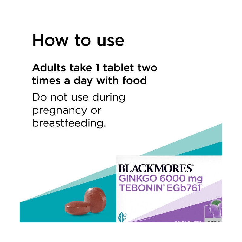 Blackmores Ginkgo 6000mg 30 Tablets