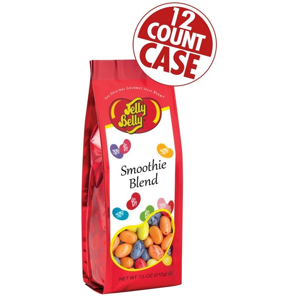Jelly Belly Smoothie Blend Jelly Beans - 7.5 oz Gift Bags - 12-Count Case - Official, Genuine, Straight from the Source