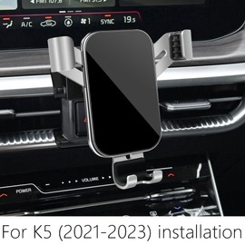 LUNQIN Car Phone Holder for Kia K5 2021 2022 2023 2024 LXS GT-Line EX GT LX Auto Interior Accessories Best Cell Phones Mount Cellphone Mobile Cradle Charging Navigation Bracket Air Vent Screen Stand