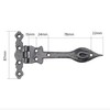 Black Cast Iron Spear Hinges Leaf Design Pair - 6