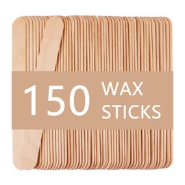 150 Pack Wooden Wax Sticks Tress Wellness for Hair Removal, Premium Splinter-Free Wooden for Waxing, Wax Stick for Body and Face Waxing (6inch)
