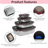 Leak-proof Stainless Steel Food Storage Container Set of 4 Meal