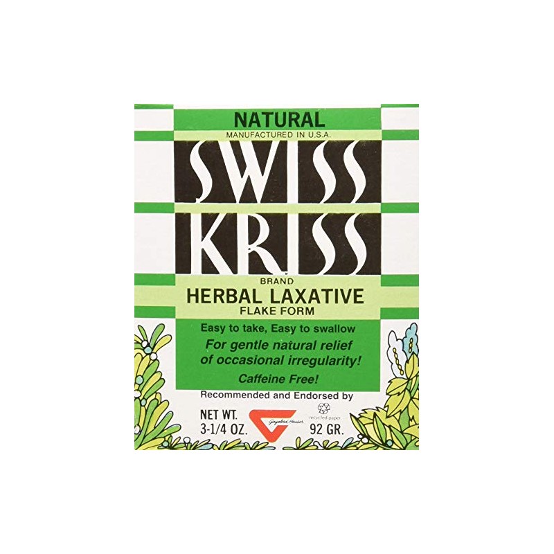 Modern Products Swiss Kriss Herbal Laxative Flake, 3.25 Ounce -
