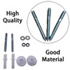 yeenelwboo 2 Sets Bathrooms Fitting Kit Screw Bolts Wall Mounted