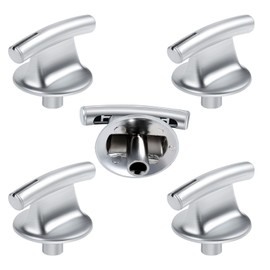 Qiugralian 5PCS 74007918 for JennAir Cooktop Knobs，KIP 5D02 WP7737P245-60 Burner Knobs,Fit for Jenn Air Kitchen-Aid Replaces JEC8430ADS JEC8536ADS JEC9530ADS JEC9536ADS JGD8430ADS